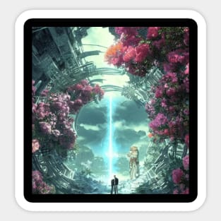 Manga Portal To Paradise Nature Sticker